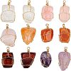 Fingerinspire 12Pcs Natural Gemstone Pendants FIND-FG0001-60-1