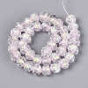 Handmade Foil Lampwork Beads Strands FOIL-T008-09B-2