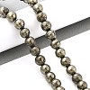 Natural Pyrite Beads Strands G-A250-A01-01-4