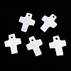 Natural Freshwater Shell Cross Charms SHEL-T020-07-1