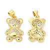 Brass Micro Pave Cubic Zirconia Pendants KK-M249-08G-1