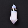 Faceted Glass Perfume Bottle Pendants GLAA-G080-01J-P-2