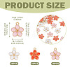30Pcs 3 Styles Light Gold Plated Alloy Enamel Pendants ENAM-TA0003-23-2