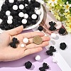 40Pcs 5 Styles Food Grade Eco-Friendly Silicone Focal Beads SIL-YW0002-47-5