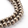 Non-magnetic Synthetic Hematite Beads Strands G-A140-17-3mm-1