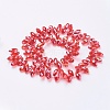 Electroplate Glass Faceted Teardrop Beads Strands EGLA-D014-16-2