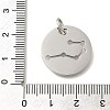 Anti-Tarnish 304 Stainless Steel Pendants STAS-M074-02E-P-3