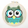 Owl Punch Embroidery Supplies Kit DIY-H155-02-1