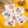 6Pcs 6 Styles Rectangle Thank You Greeting Cards HULI-PW0002-141G-1