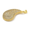 Rack Plating Brass Micro Pave Cubic Zirconia Pendants KK-I718-13G-2