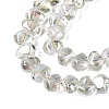 Electroplate Transparent Glass Beads Strands EGLA-Q133-01A-09-3