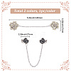 2Pcs 2 Styles Alloy Rhinestone Collar Clips AJEW-BM0001-47-2