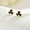 Elegant Vintage Floral Stainless Steel Stud Earrings for Women FR2099-5-1