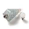 Natural Aquamarine Perfume Bottle Pendants G-H285-01P-08-2