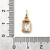 Brass with Cubic Zirconia Pendants KK-F916-10G-03-3