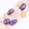 Natural Citrine & Rose Quartz & Amethyst Beads Strands X-G-S359-143-1