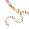 Summer Beach Dyed Natural Agate Round Beaded Necklaces NJEW-JN05262-01-5