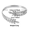 Vintage Leaf 304 Stainless Steel Cuff Bangles for Women ED0022-1-1