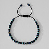 Natural Gemstone & Synthetic Non-magnetic Hematite Beads Braided Bead Bracelets YO1115-3-1