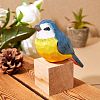 Wooden Eurasian Blue Tit and Block Ornaments JX690A-4