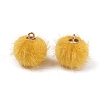 Faux Mink Fur Covered Pendants DIY-TAC0007-44O-2