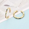 Brass Micro Pave Cubic Zirconia Cuff Rings for Women KK-T071-68G-1