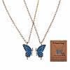 2Pcs Matching Butterfly Pendant Necklaces Set JN1033B-1-1