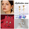 20Pcs 10 Style Ion Plating(IP) 304 Stainless Steel Stud Earring Findings STAS-DC0001-10-5