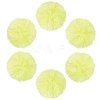 12Pcs Handmade Faux Rabbit Fur Pom Pom Ball Covered Pendants WOVE-SC0001-06C-1