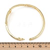 Brass Micro Pave Clear Cubic Zirconia Bangles BJEW-F504-02G-3