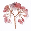 Natural Strawberry Quartz Chips Tree Decorations PW-WG48902-02-1