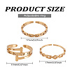 1 Set Stainless Steel Geometry Cuff Rings for Women RJEW-LP0008-19-2