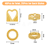 40Pcs 2 Style Alloy Bead Frame FIND-DC0002-72-2