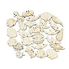 25Pcs Unfinished Wood Cutouts WOOD-P020-01A-1