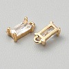 Golden Plated Brass Cubic Zirconia Charms LS-ZIRC-WH0015-01G-01-2