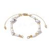 Natural Howlite Chips & Handmade Seed Beads Braided Bracelet Making AJEW-MZ00004-04-1