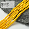 Eco-Friendly Round Baking Paint Glass Beads Strands HY-A003-4mm-RV03-2