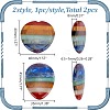2Pcs 2 Styles Chakra Natural Gemstone Figurines AJEW-AR0001-89-2