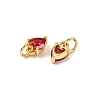 Brass Micro Pave Cubic Zirconia Charms KK-P192-08-G09-2