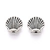 Tibetan Style Textured Alloy Beads TIBEB-T004-01AS-1
