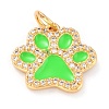Real 18K Gold Plated Brass Micro Pave Cubic Zirconia Charms ZIRC-L100-085G-03-2