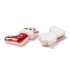 Christmas Themed Opaque Resin Cabochons CRES-P022-04-3