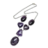 Natural Amethyst Necklaces NJEW-C049-01A-P-1