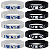 Gorgecraft 32Pcs 2 Colors Word Silicone Cord Bracelets Set Wristband BJEW-GF0001-17-1