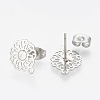 Non-Tarnish 304 Stainless Steel Stud Earring Findings STAS-S079-35B-2