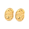 Oval 304 Stainless Steel Ear Studs EJEW-L290-014G-1