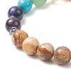 Chakra Theme Gemstone & Synthetic Hematite Beaded Stretch Bracelets for Women BJEW-JB09277-6
