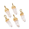 Natural Quartz Crystal Pointed Pendants G-K329-53G-1