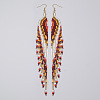 Bohemian Tassel Seed Beaded Dangle Earrings for Women IY6434-3-1