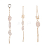 Elecrelive 3Pcs 3 Style Irregular Gemstone Hanging Pendant Decoration HJEW-EL0001-09-8